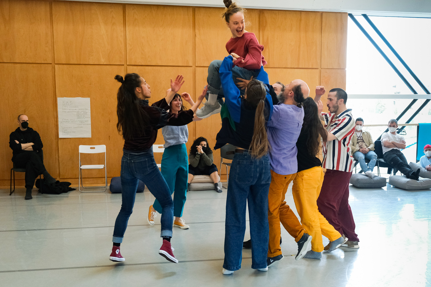 Scottish Dance Theatre rehearse "Ray" in their dance studio