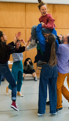 Scottish Dance Theatre rehearse "Ray" in their dance studio