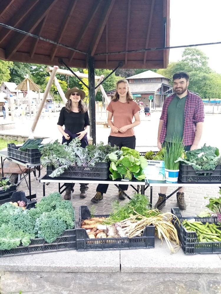 The Campy Growers' Saturday veg stall